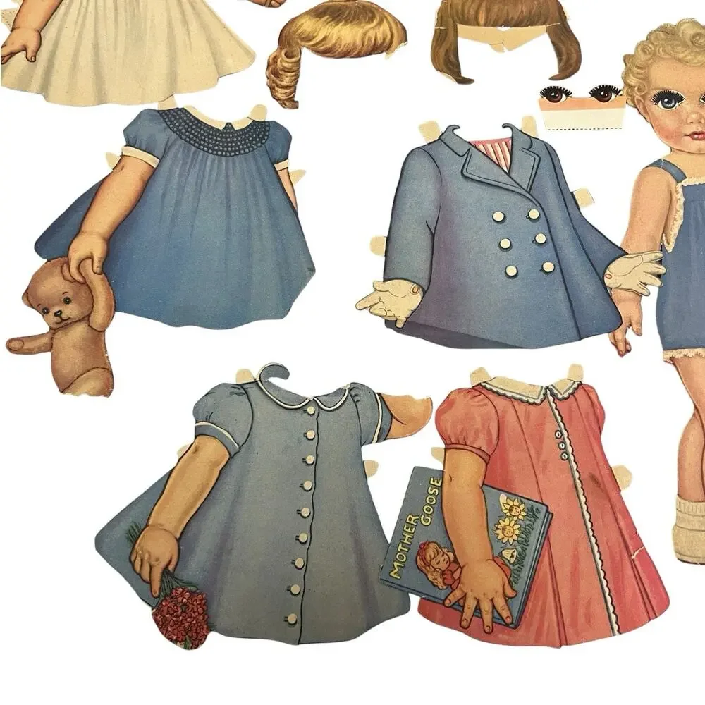 Vtg Winkie & Blinkie Paper Dolls Flutter‎ Eyes 13